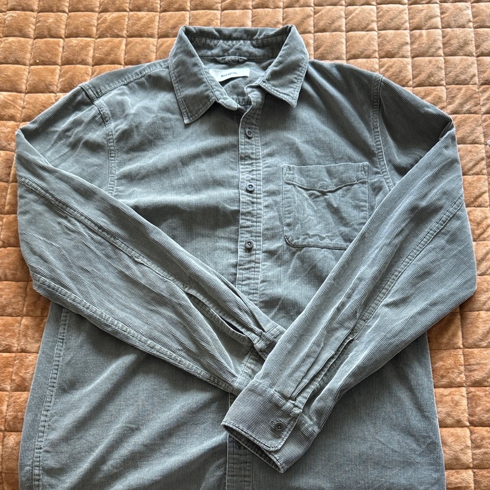 Buck Mason Green Men’s Corduroy Button Down